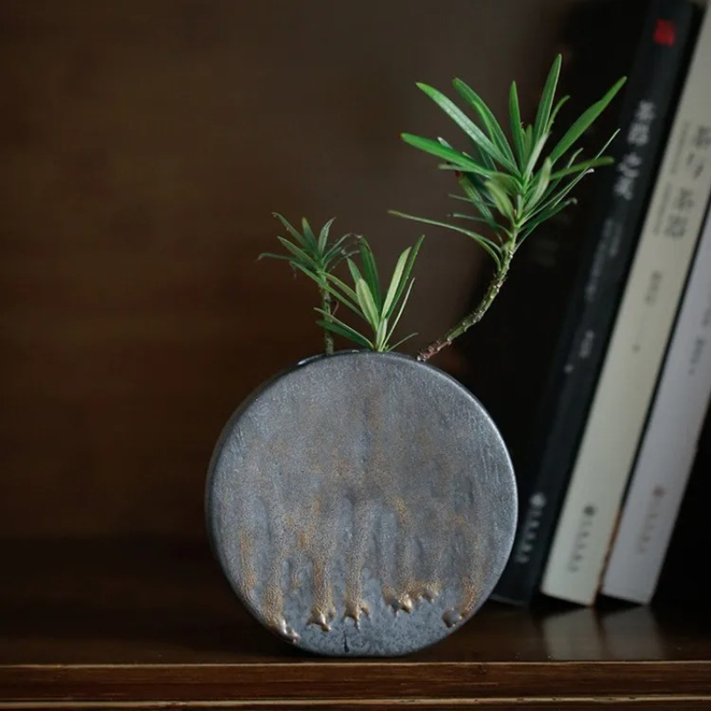 Ikebana Vase Kenzan - Abstract Ikebana Ceramic Vases Ceremony Decor