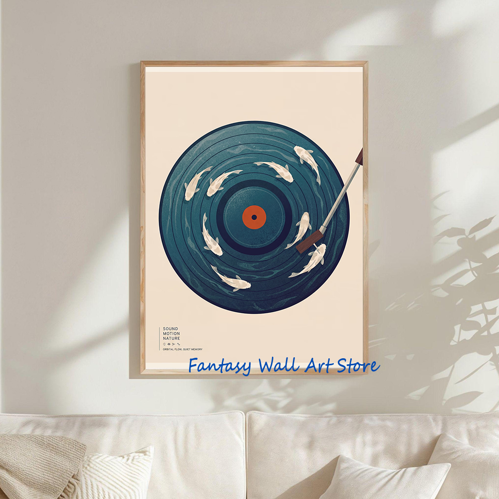 Japanese Living Lifestyle - Retro Record Music Japanese Poster Canvas