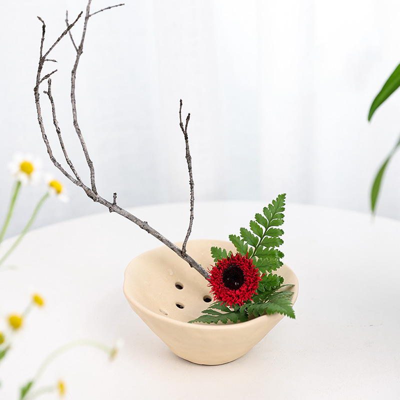 Caves Flower Bowls Ceramics Ze - đánh giá và giá Ikebana Vase Kenzan