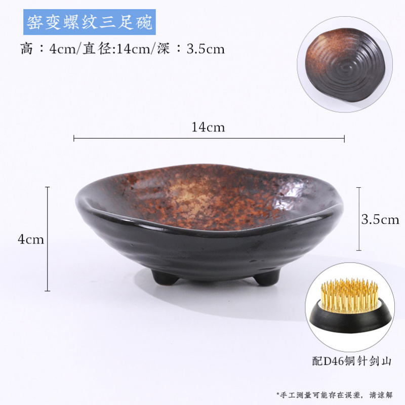 Retro Zen Ceramic Three Footed - đánh giá và giá Ikebana Vase Kenzan
