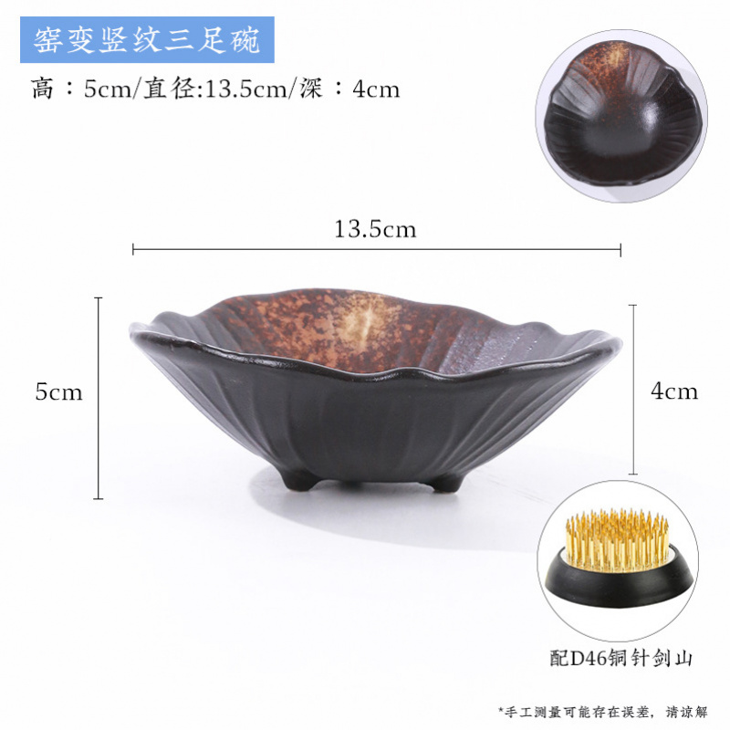 Retro Zen Ceramic Three Footed - đánh giá và giá Ikebana Vase Kenzan